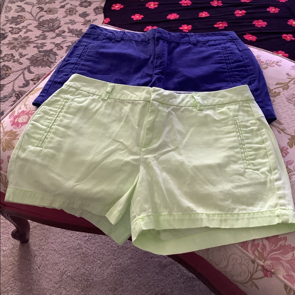 JCPenney Shorts Bundle to light green and blue . Both size 8 cotton good colors